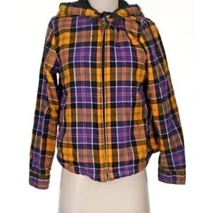 L.L. Bean plaid Relaxed, fit jacket in Purple and Orange